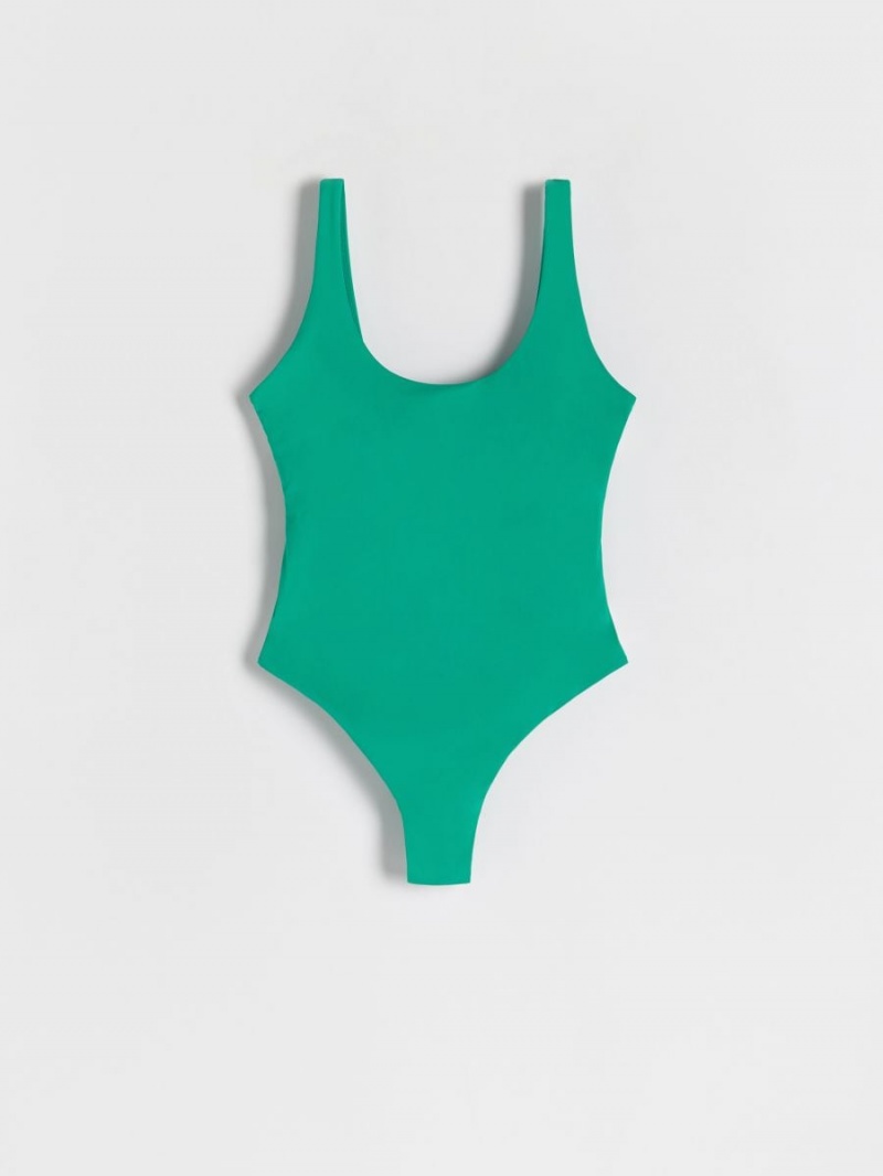 Reserved One piece swimsuit Turkusowe | EYORZGW-62