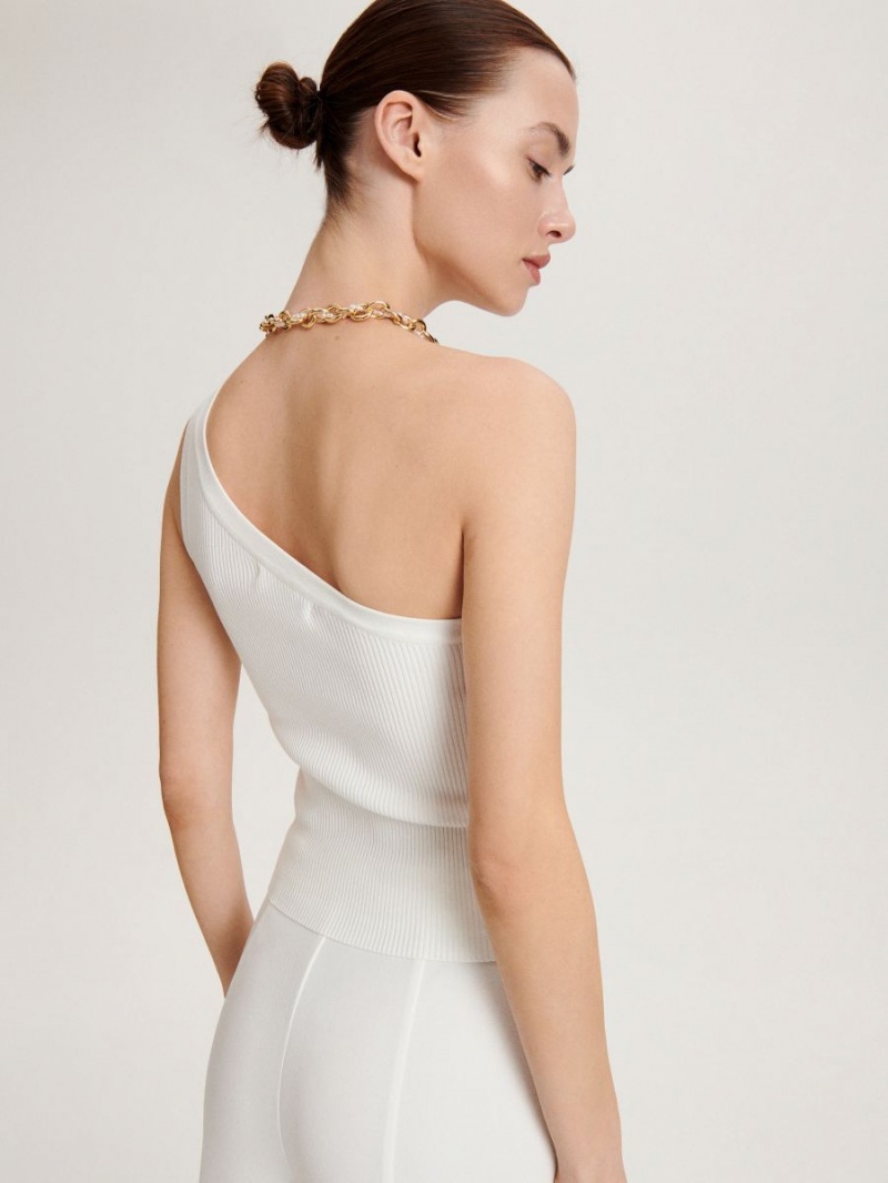 Reserved One shoulder top Ivory | DEONAGP-54