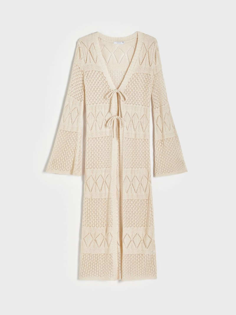 Reserved Open knit cardigan Ivory | LUCPDIM-12