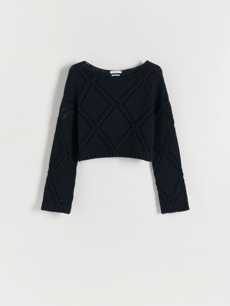 Reserved Openwork jumper Czarne | AKOFLNW-94