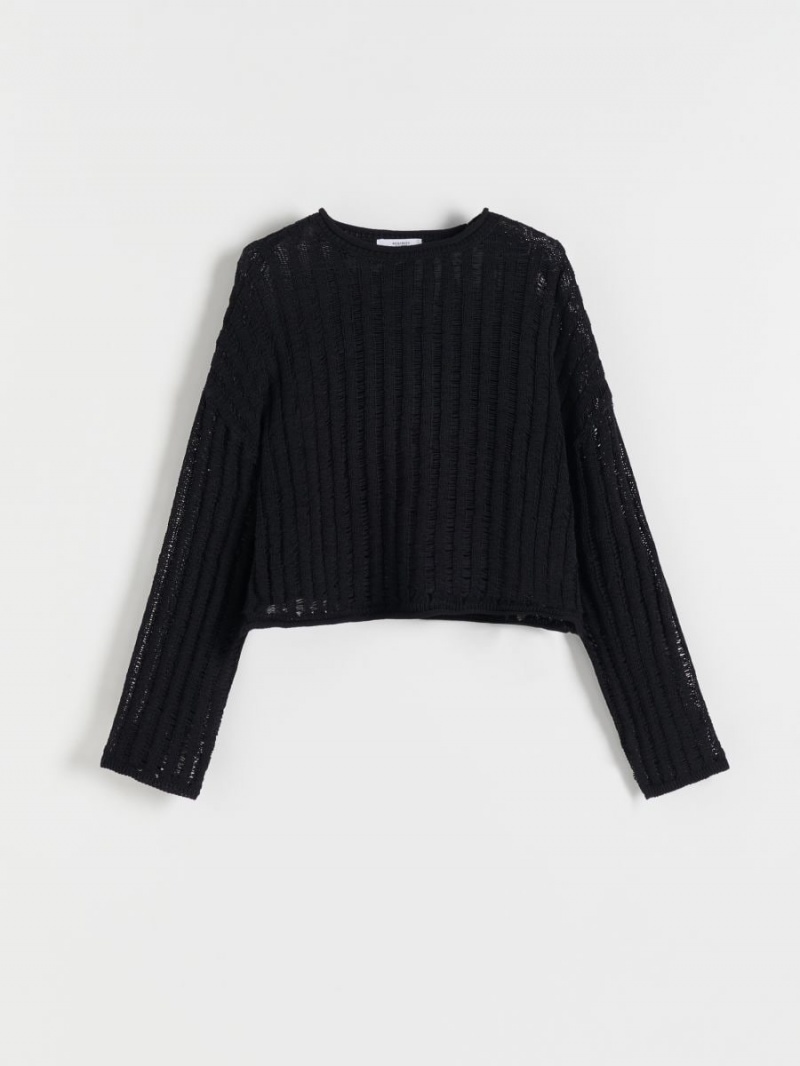 Reserved Openwork jumper Czarne | HSKJCGR-35