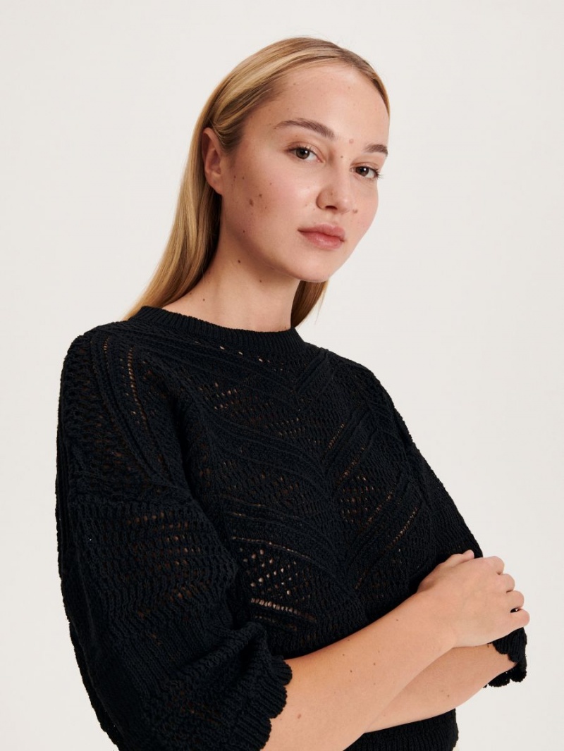 Reserved Openwork jumper Czarne | IMCOUNB-04