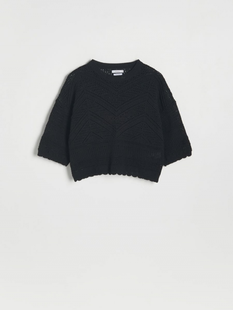 Reserved Openwork jumper Czarne | IMCOUNB-04