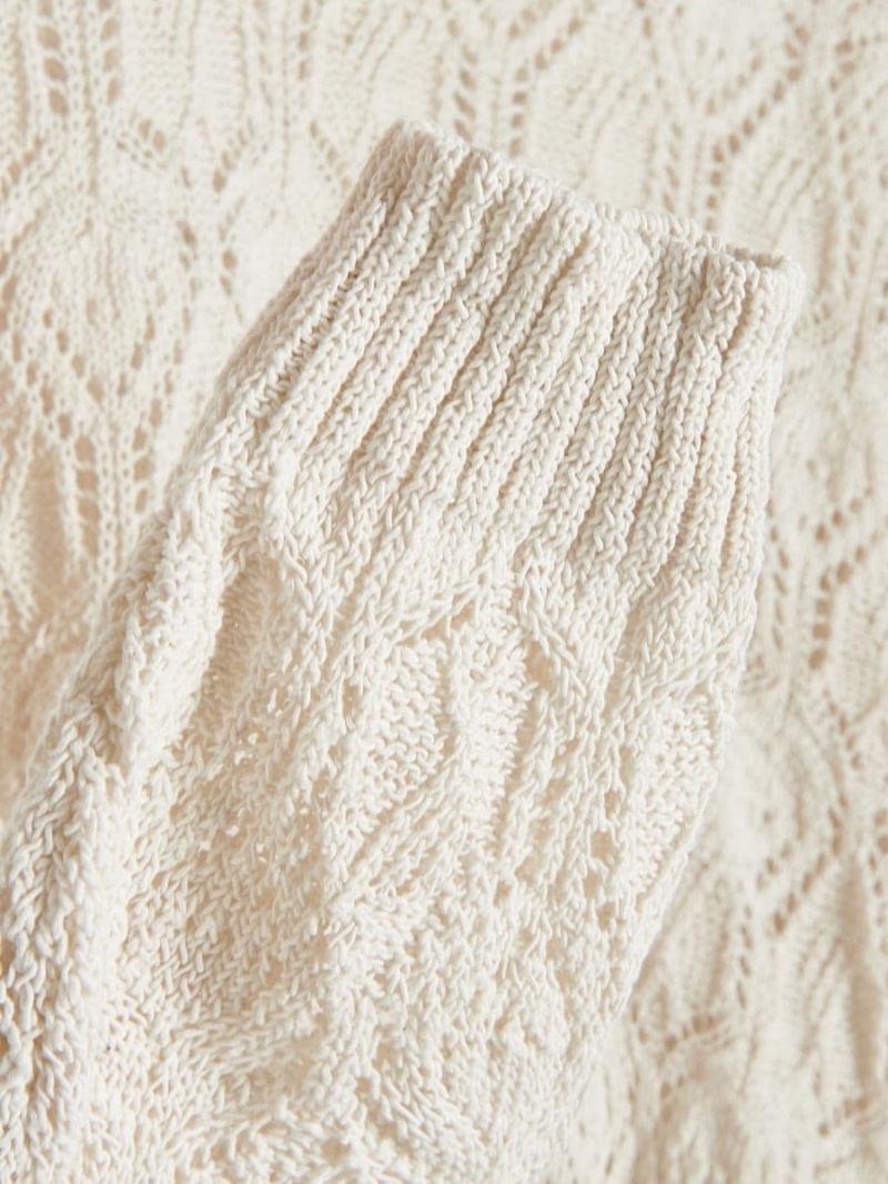 Reserved Openwork jumper Ivory | JDBCSHX-90