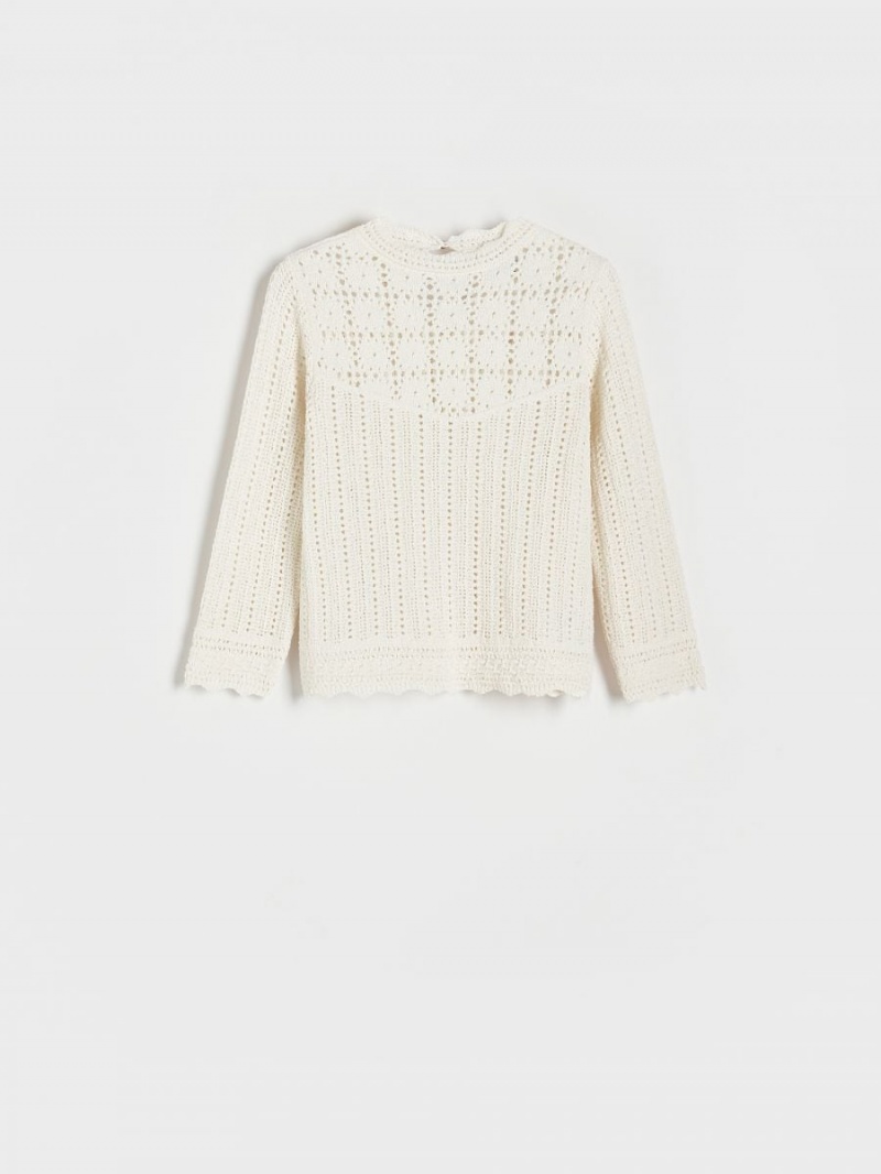 Reserved Openwork jumper Ivory | XQIMNYC-15