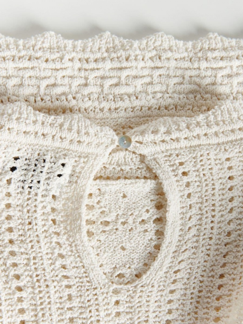 Reserved Openwork jumper Ivory | XQIMNYC-15