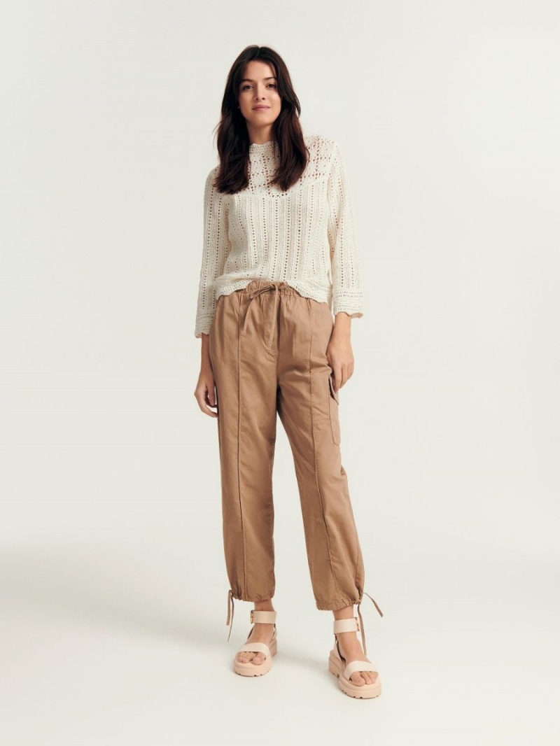 Reserved Openwork jumper Ivory | XQIMNYC-15