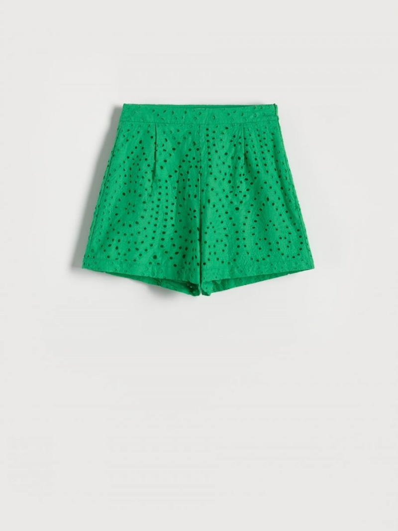 Reserved Openwork shorts Zielone | PUYRMCT-68