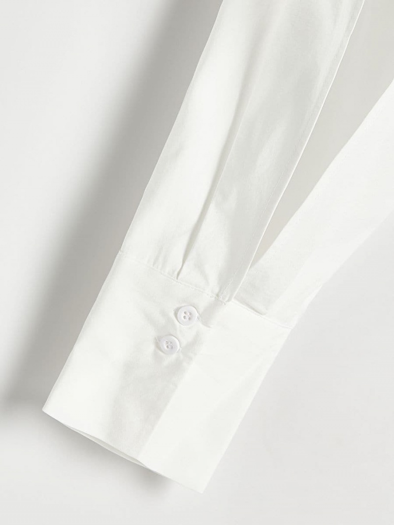 Reserved Organic cotton shirt Ivory | OMRHZLX-25