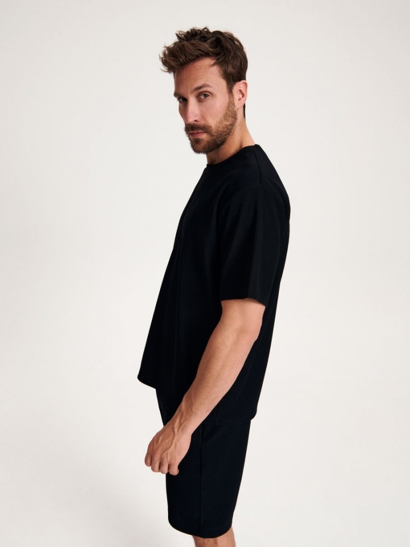 Reserved Oversized T-shirt Czarne | RTPQVHJ-21