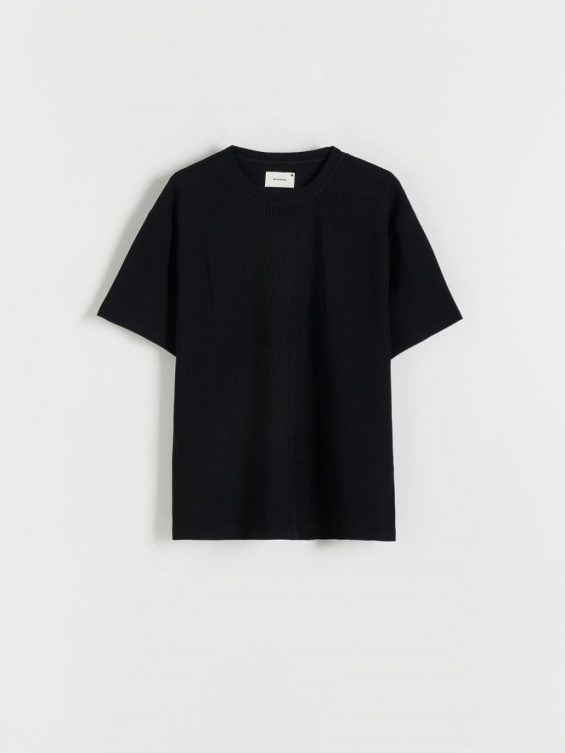 Reserved Oversized T-shirt Czarne | RTPQVHJ-21