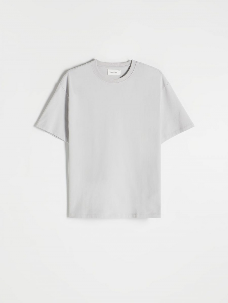 Reserved Oversized T-shirt Głęboka Szare | JSBFXTN-83