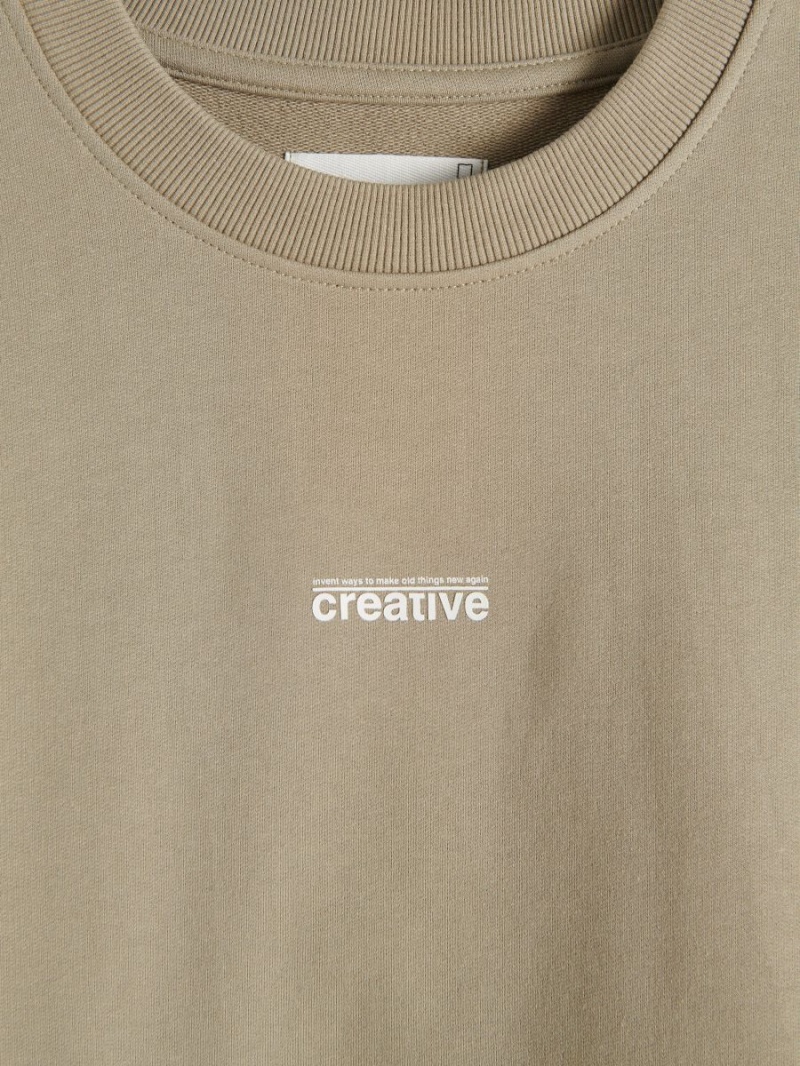 Reserved Oversized T-shirt Zielone | ZKPAEUQ-26