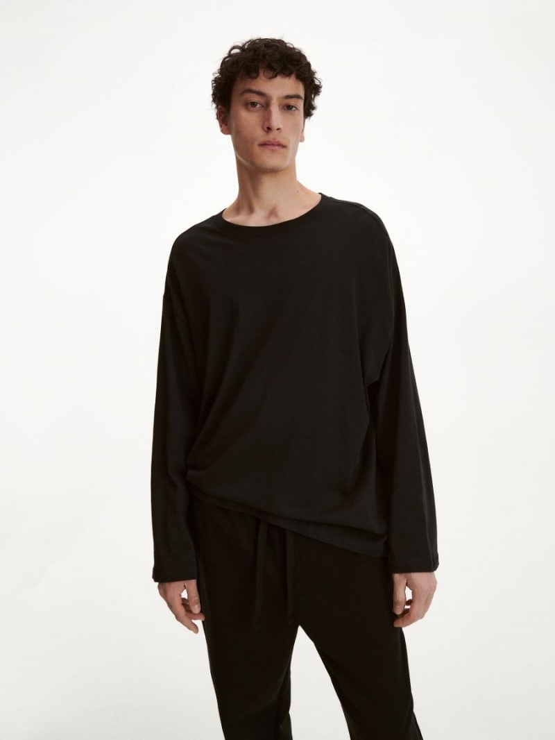 Reserved Oversized long sleeve T-shirt Czarne | NCZOFVW-54