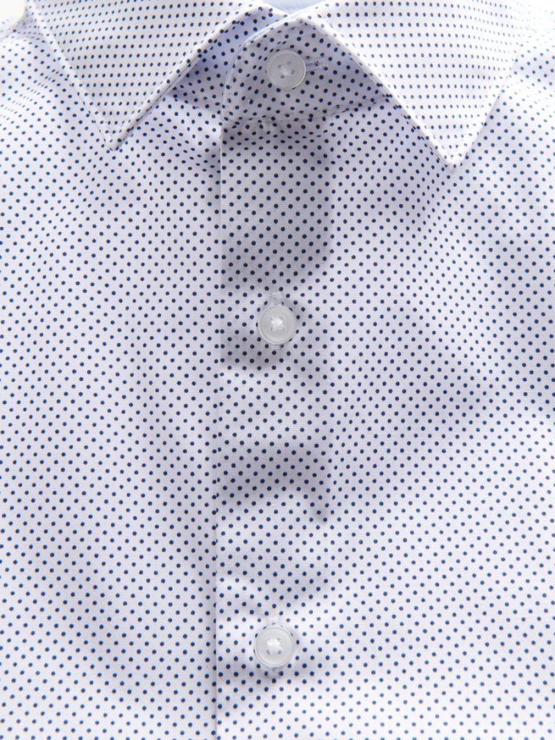 Reserved Patterned slim fit shirt Białe | FSIEWUR-51