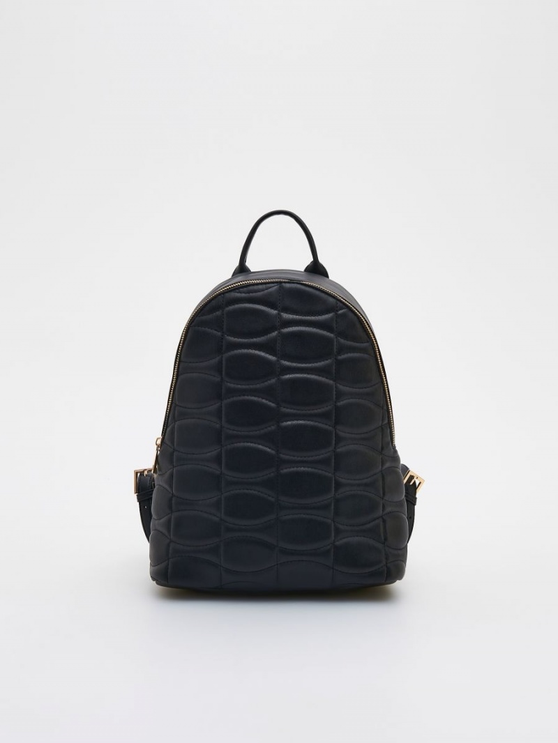 Reserved Pikowana backpack Czarne | AFVWGTL-94