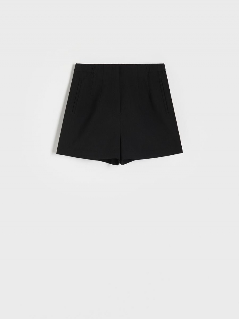 Reserved Plain shorts Czarne | JFVPKZQ-94