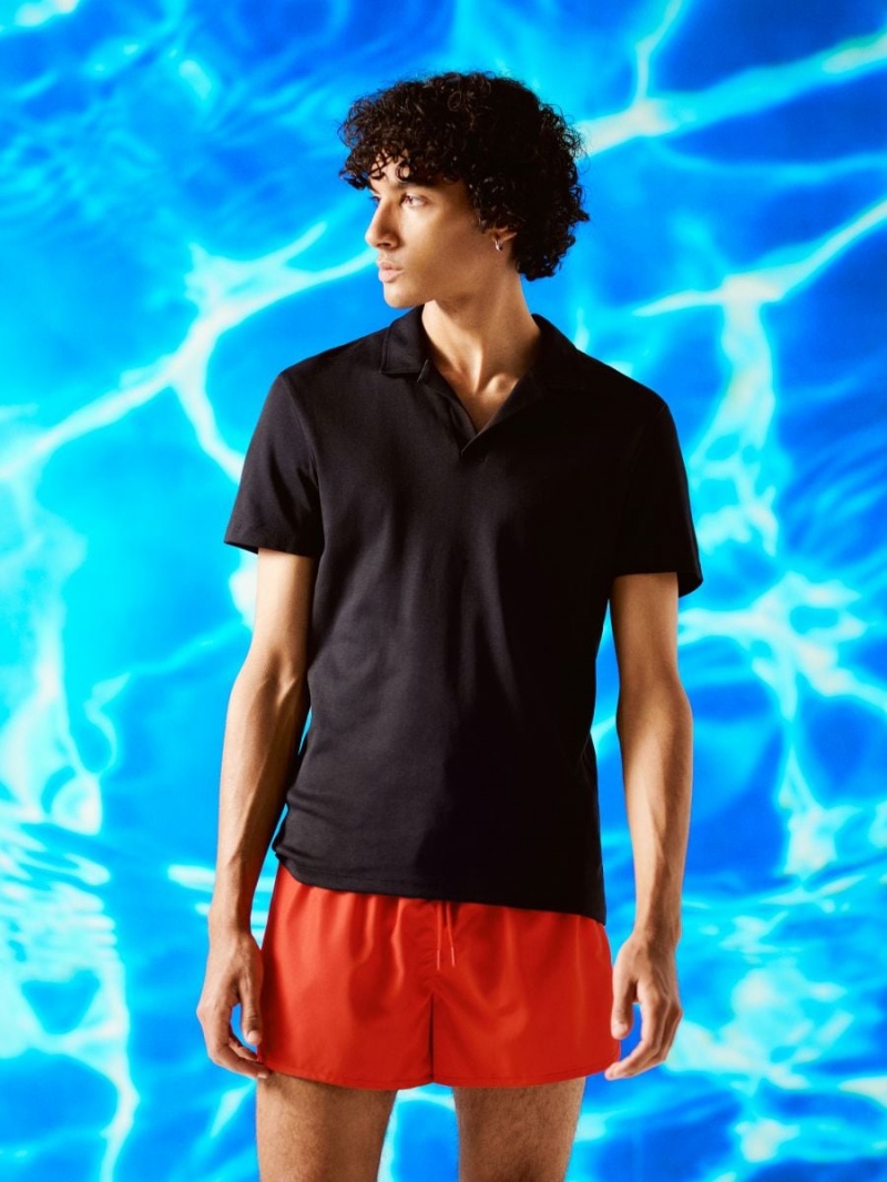 Reserved Plain swim shorts Czerwone | ZYIUKVF-92