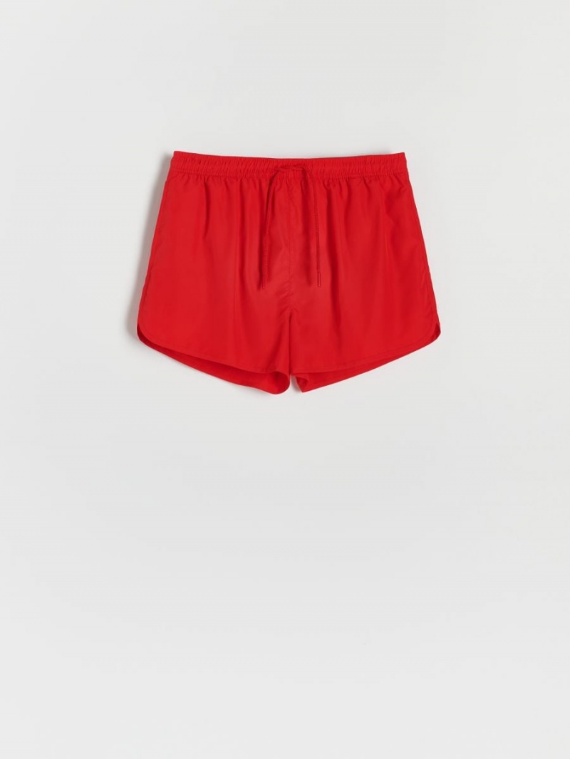 Reserved Plain swim shorts Czerwone | ZYIUKVF-92