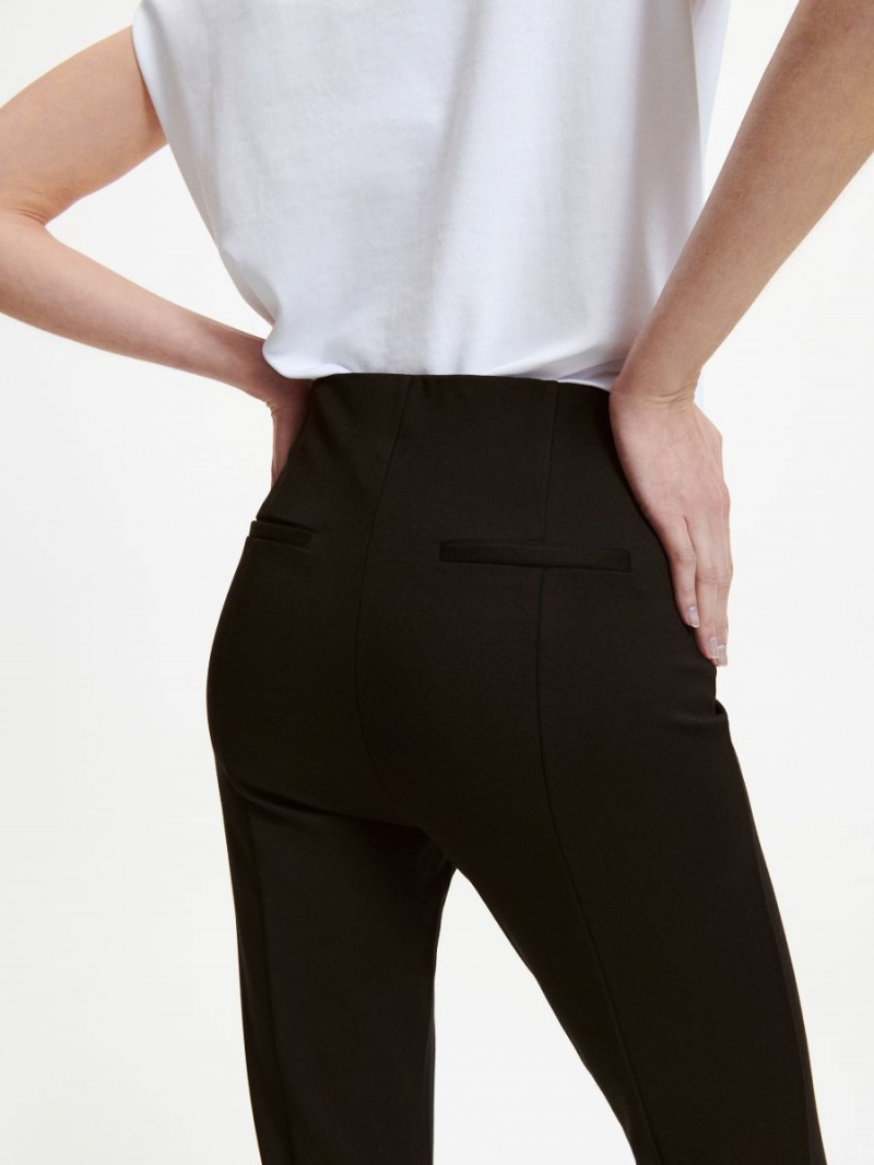 Reserved Plain trousers Czarne | ESAKZUC-72