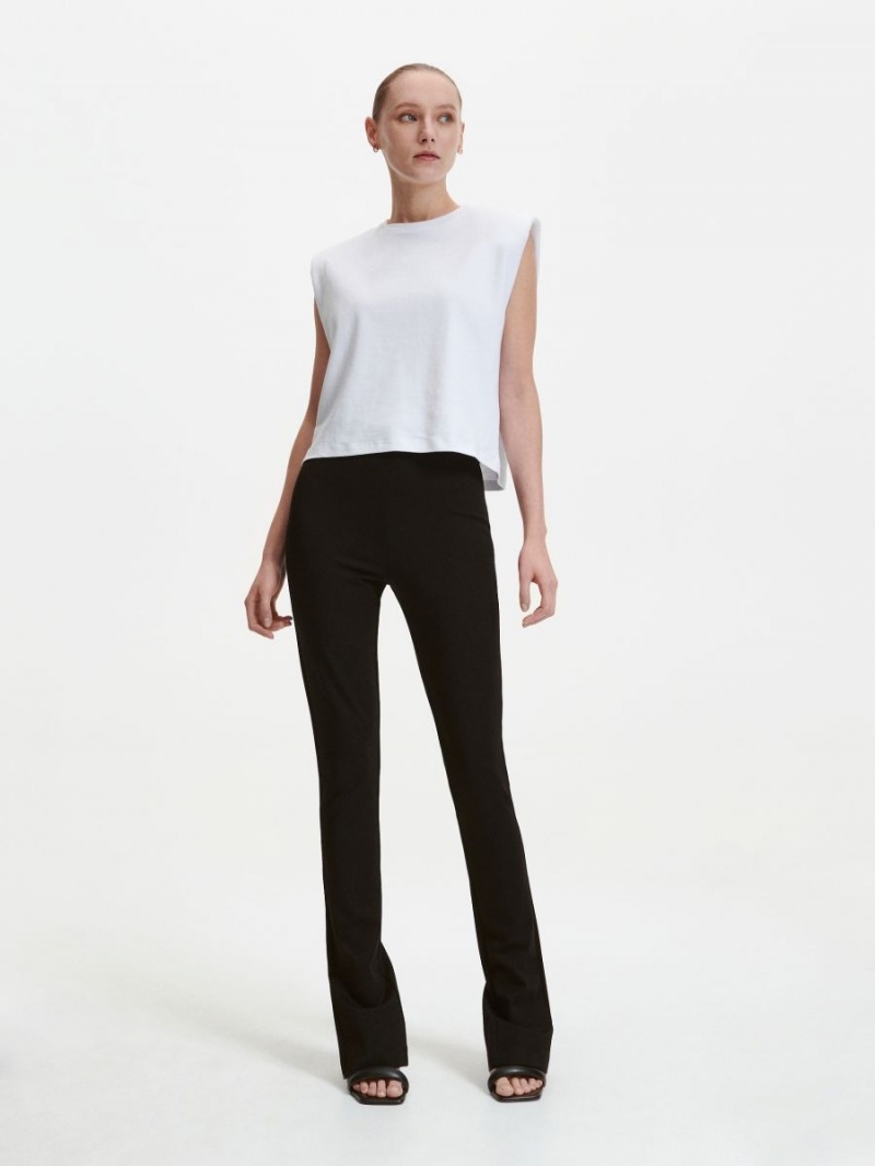 Reserved Plain trousers Czarne | ESAKZUC-72