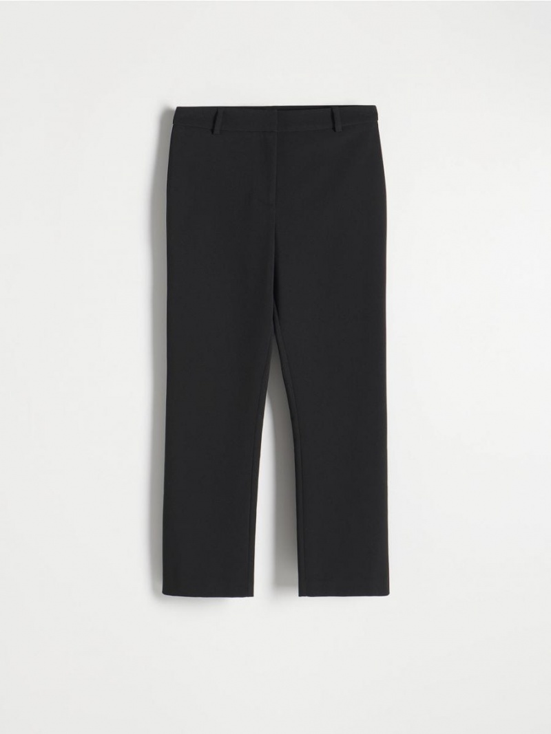 Reserved Plain trousers Czarne | FPZNCIB-07