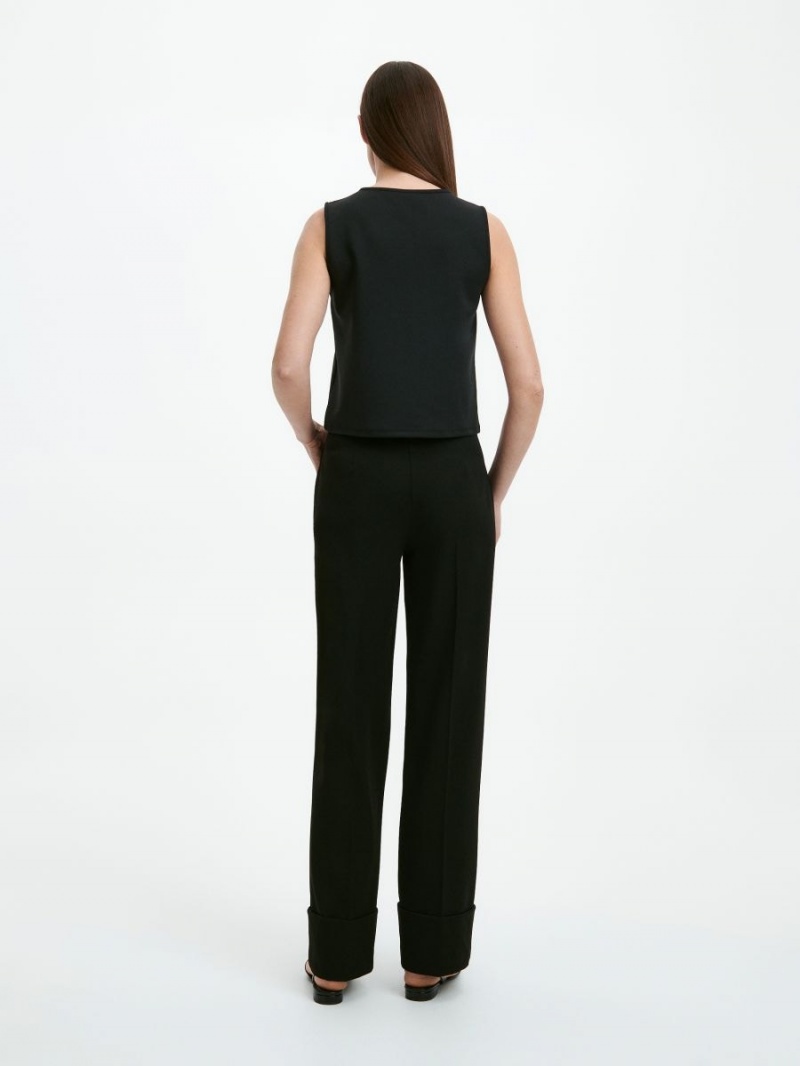 Reserved Plain trousers Czarne | KECFVXD-82