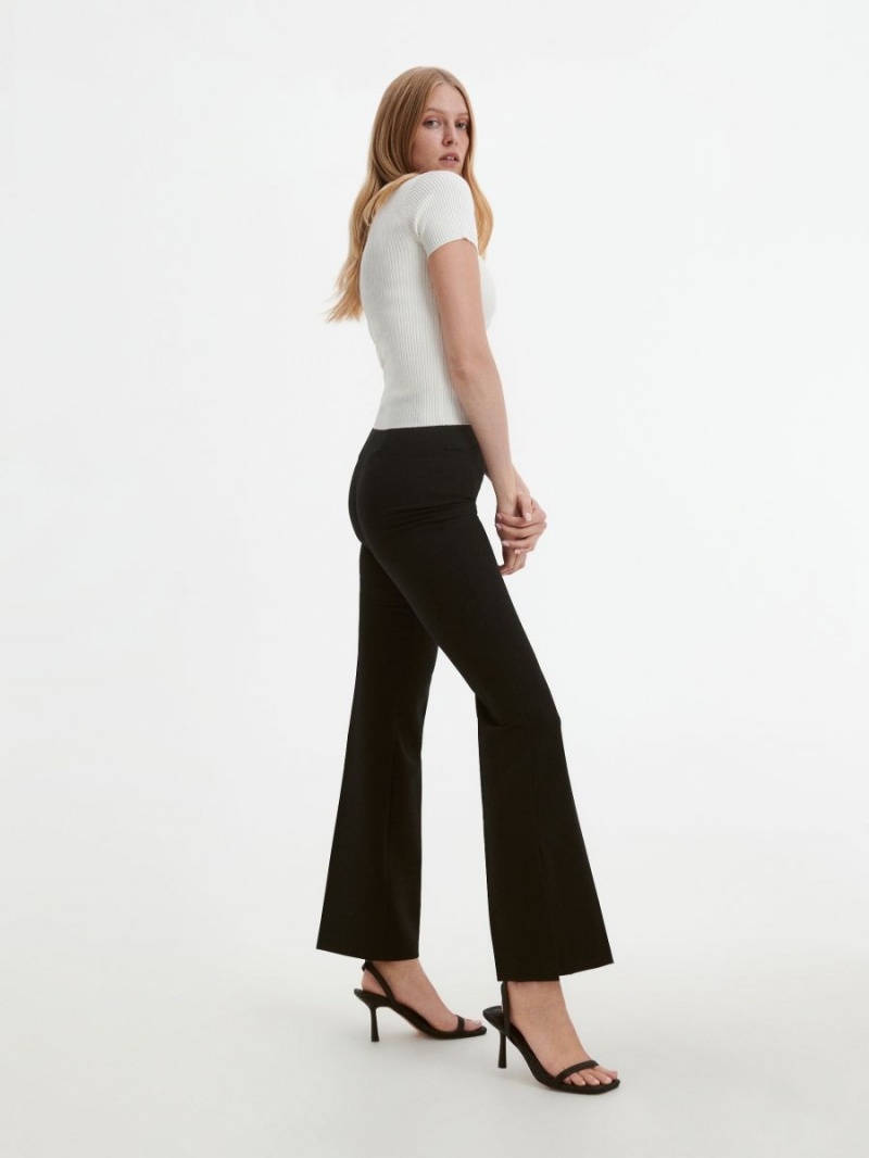 Reserved Plain trousers Czarne | XYVTGAU-83