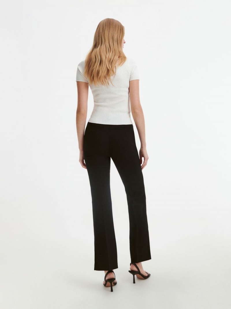 Reserved Plain trousers Czarne | XYVTGAU-83