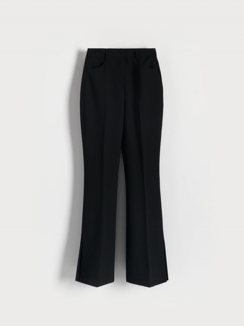 Reserved Plain trousers Czarne | XYVTGAU-83