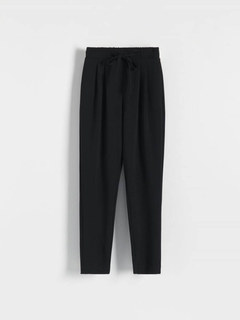 Reserved Plain trousers Czarne | ZOTRBLC-83