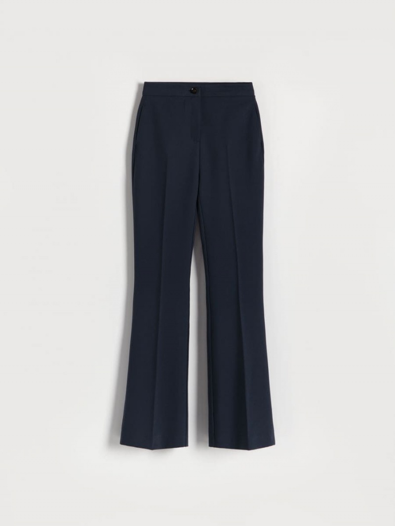 Reserved Plain trousers Granatowe | ZTMDBCQ-29