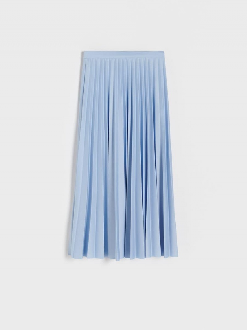 Reserved Pofałdowany skirt Niebieskie | VLBXUIH-67