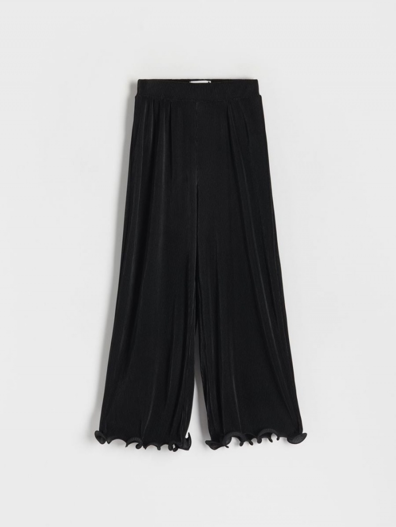 Reserved Pofałdowany trousers Czarne | KLQEIDY-46