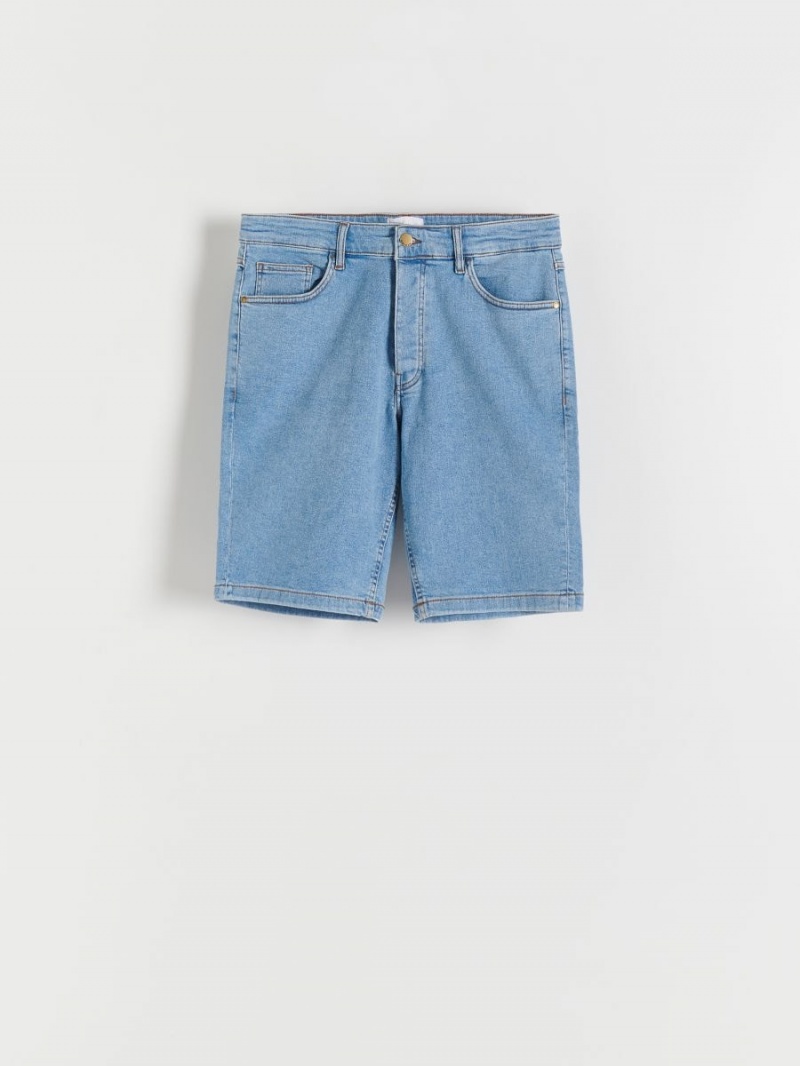 Reserved Regular denim shorts Niebieskie | HCMSXEZ-74