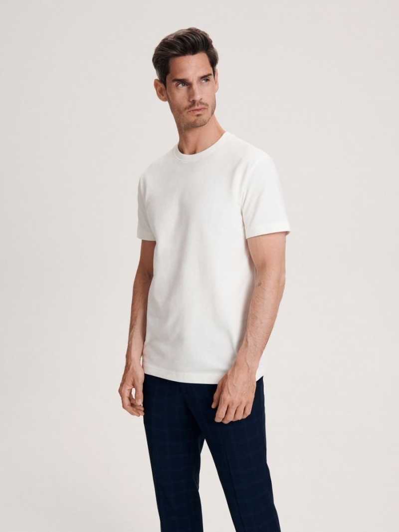 Reserved Regular fit T-shirt Ivory | GAVHRBP-89