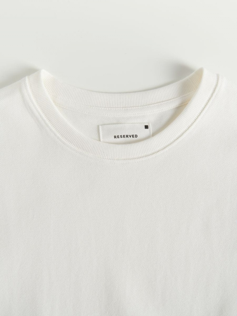 Reserved Regular fit T-shirt Ivory | GAVHRBP-89