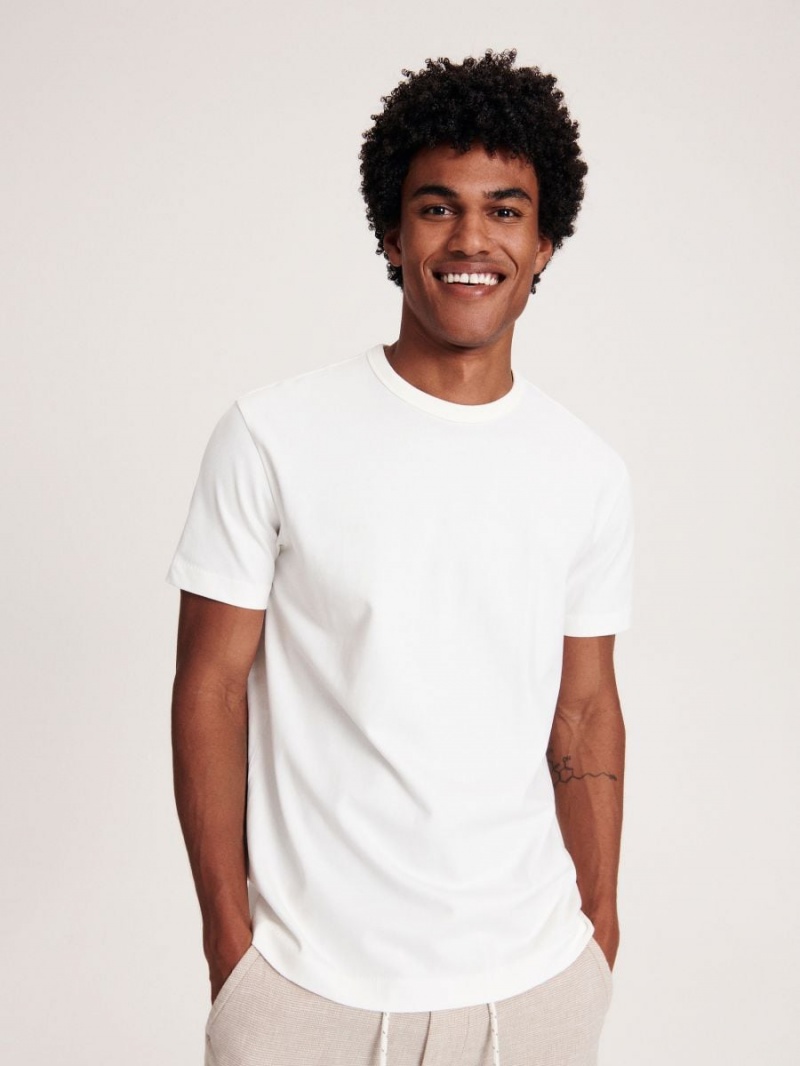 Reserved Regular fit T-shirt Ivory | JSGVUPH-50