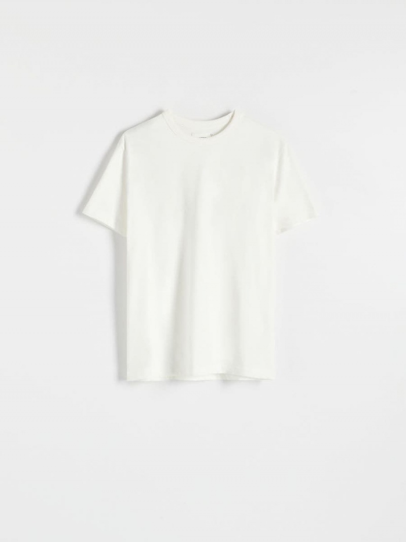 Reserved Regular fit T-shirt Ivory | JSGVUPH-50