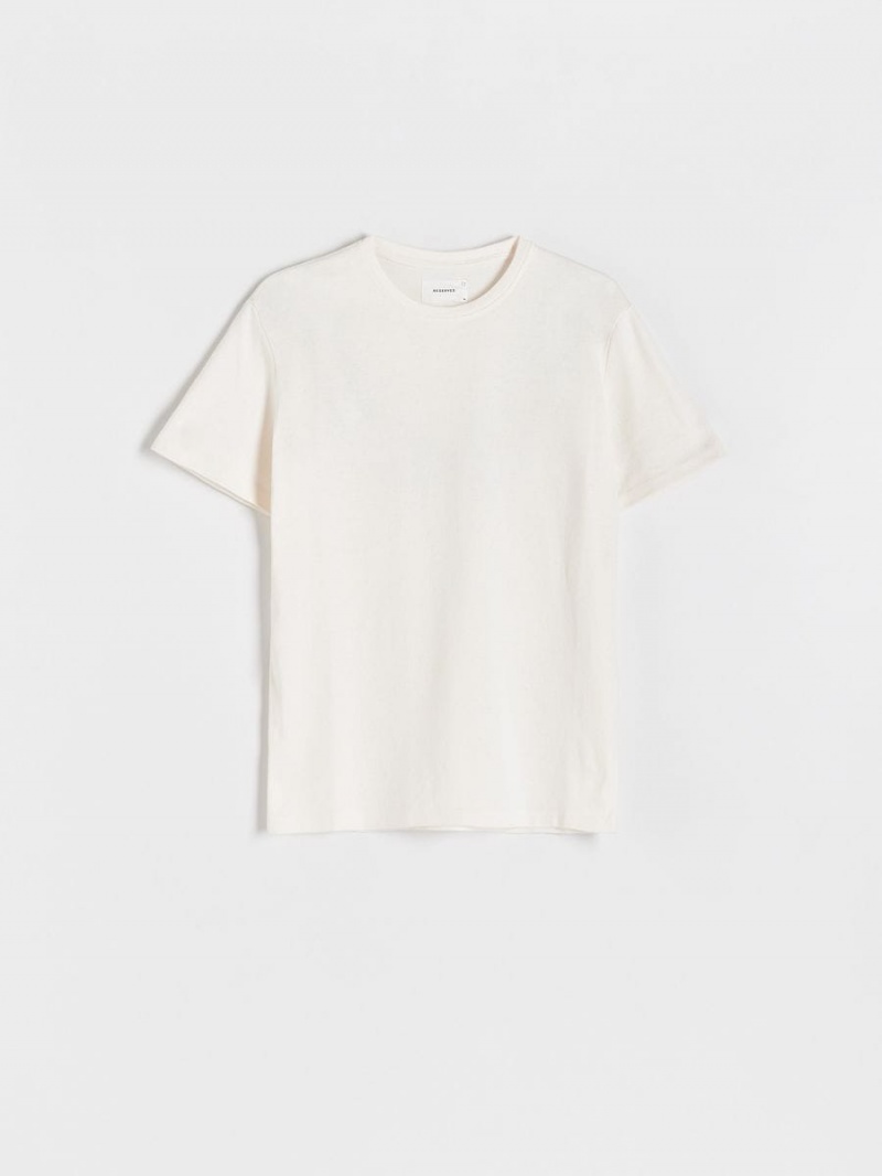 Reserved Regular fit T-shirt Ivory | NPEFYAW-04