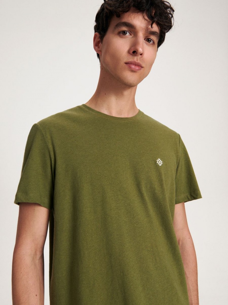 Reserved Regular fit T-shirt Khaki | GOLRUAN-73