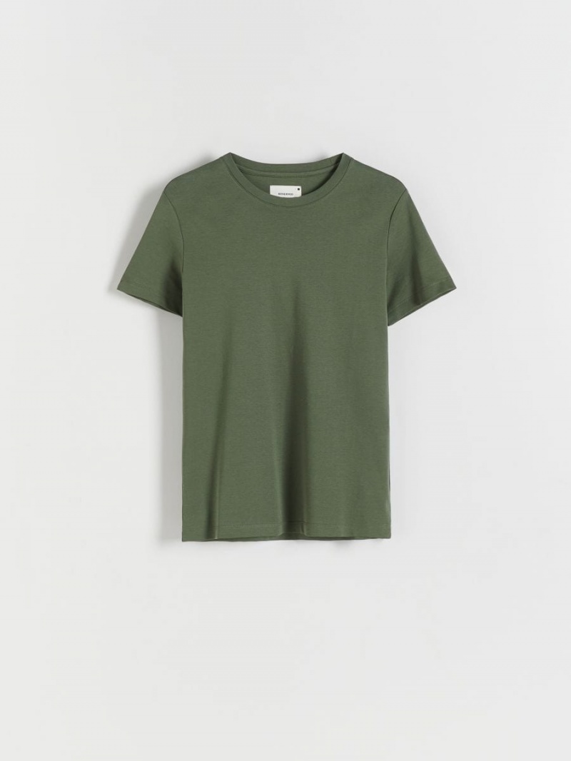 Reserved Regular fit T-shirt Zielone | ZMOWNVB-47