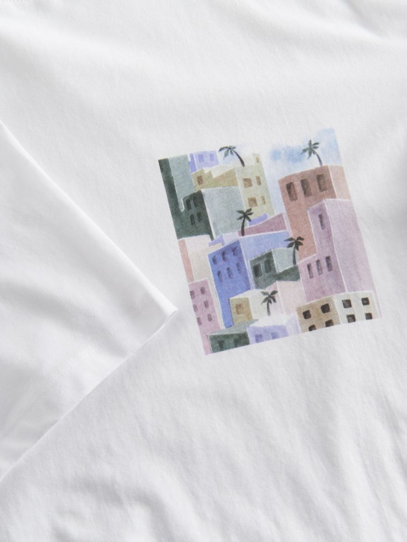 Reserved Regular fit T-shirt with print Białe | XGWTVRY-07