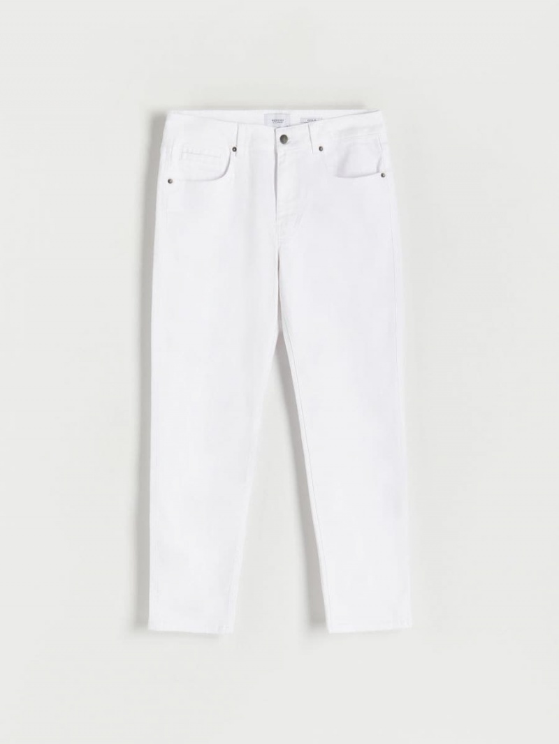 Reserved Regular fit jeans Białe | GXOFUVL-38