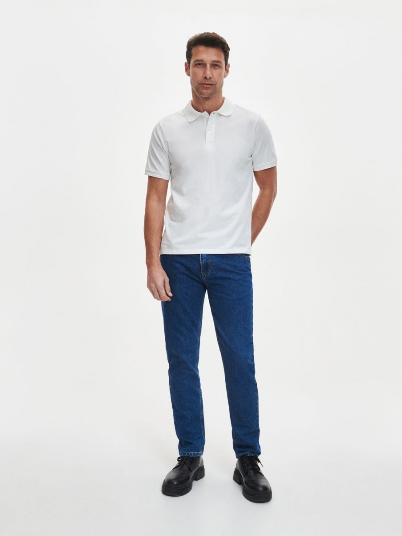 Reserved Regular fit polo shirt Białe | KROPBUF-24