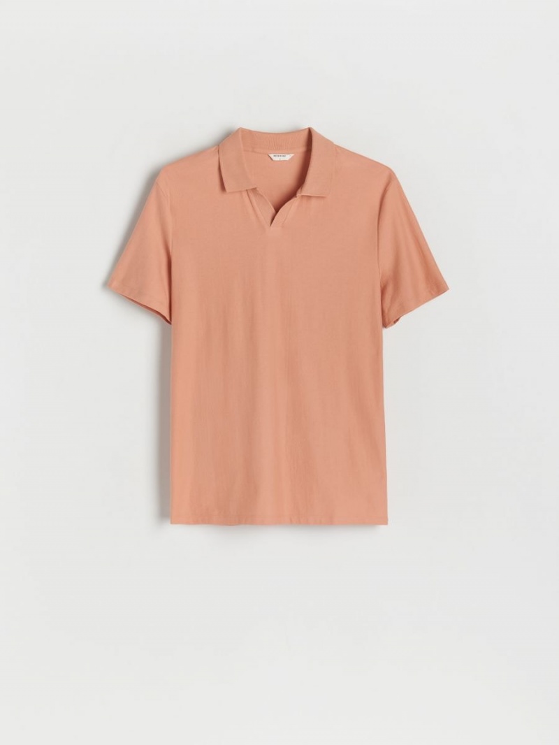 Reserved Regular fit polo shirt Pomarańczowe | LAXTKSW-74