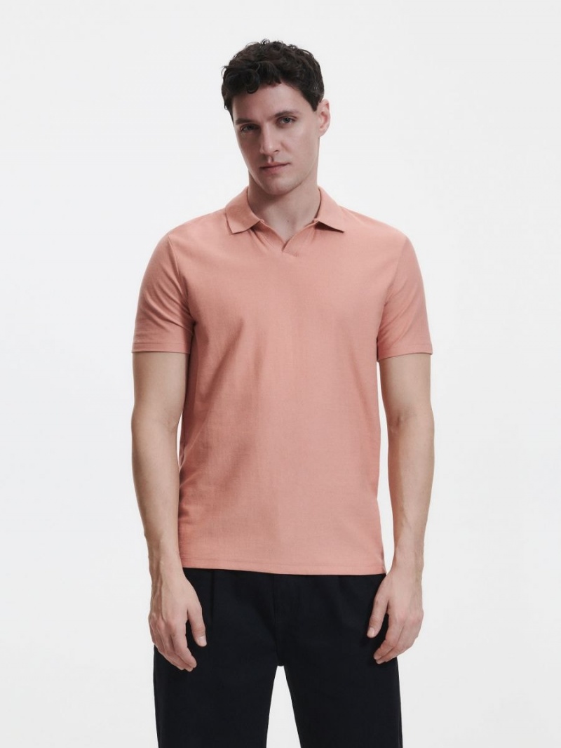 Reserved Regular fit polo shirt Pomarańczowe | LAXTKSW-74