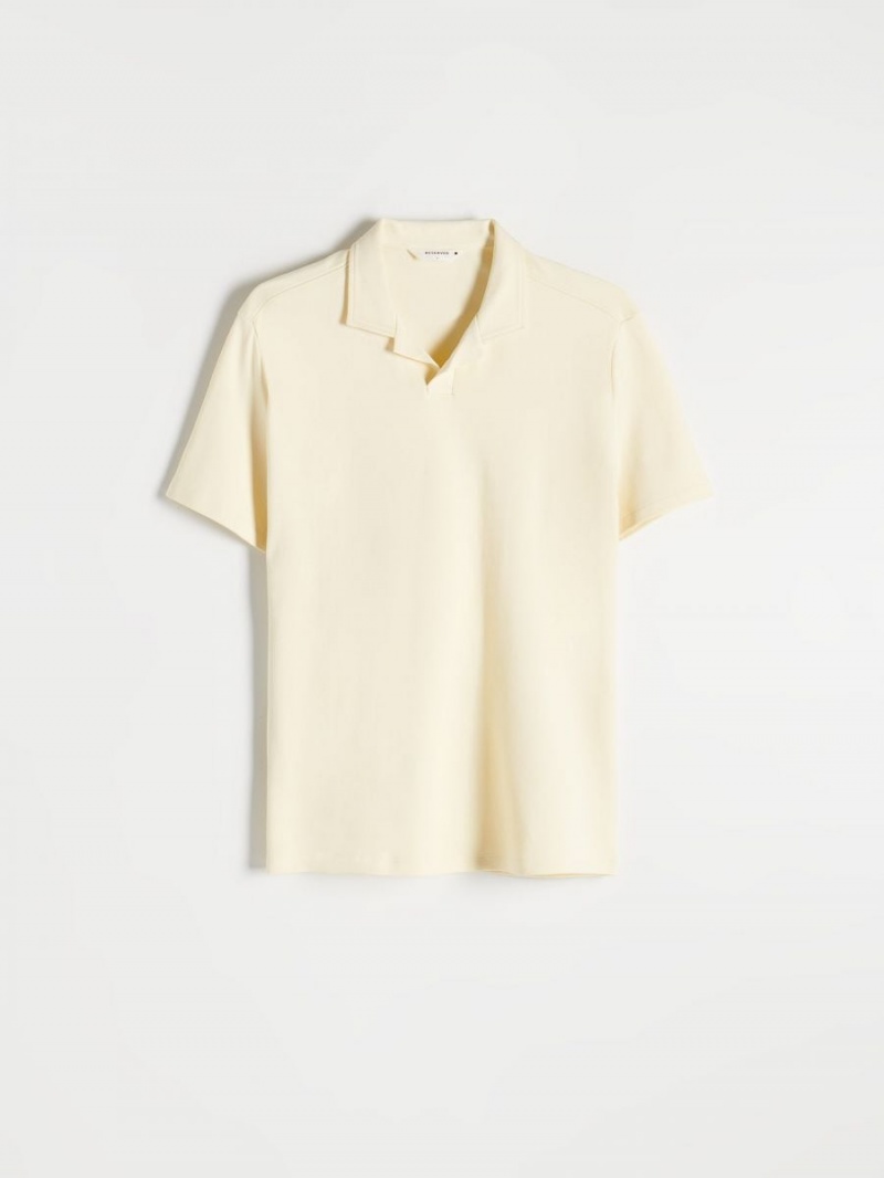 Reserved Regular fit polo shirt Żółte | OLGWUST-48