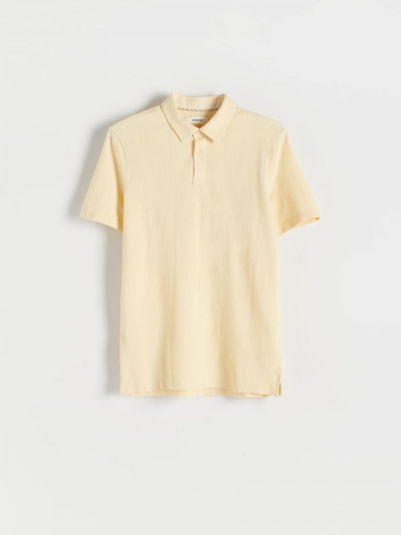 Reserved Regular fit polo shirt Żółte | SIMBXVR-78