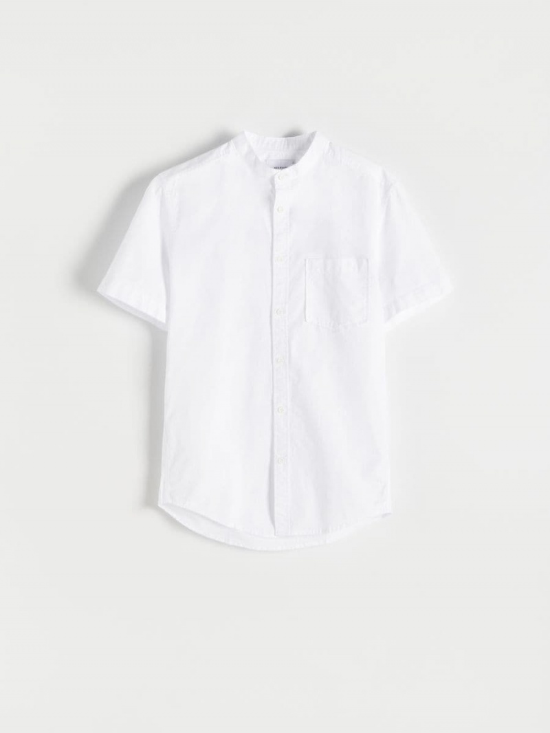 Reserved Regular fit shirt Białe | NKGDVEC-24